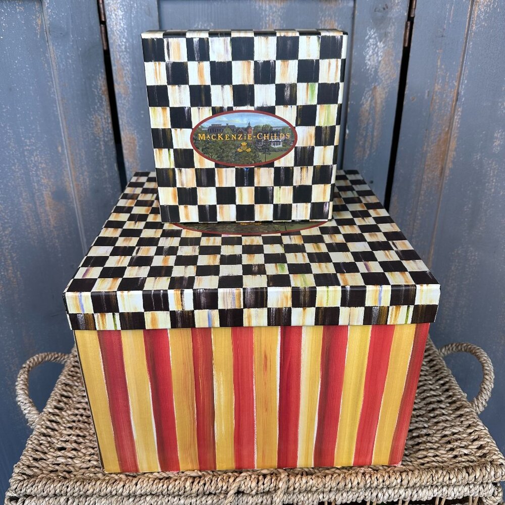 Mackenzie -Childs Storage Gift Boxes Set Of Two